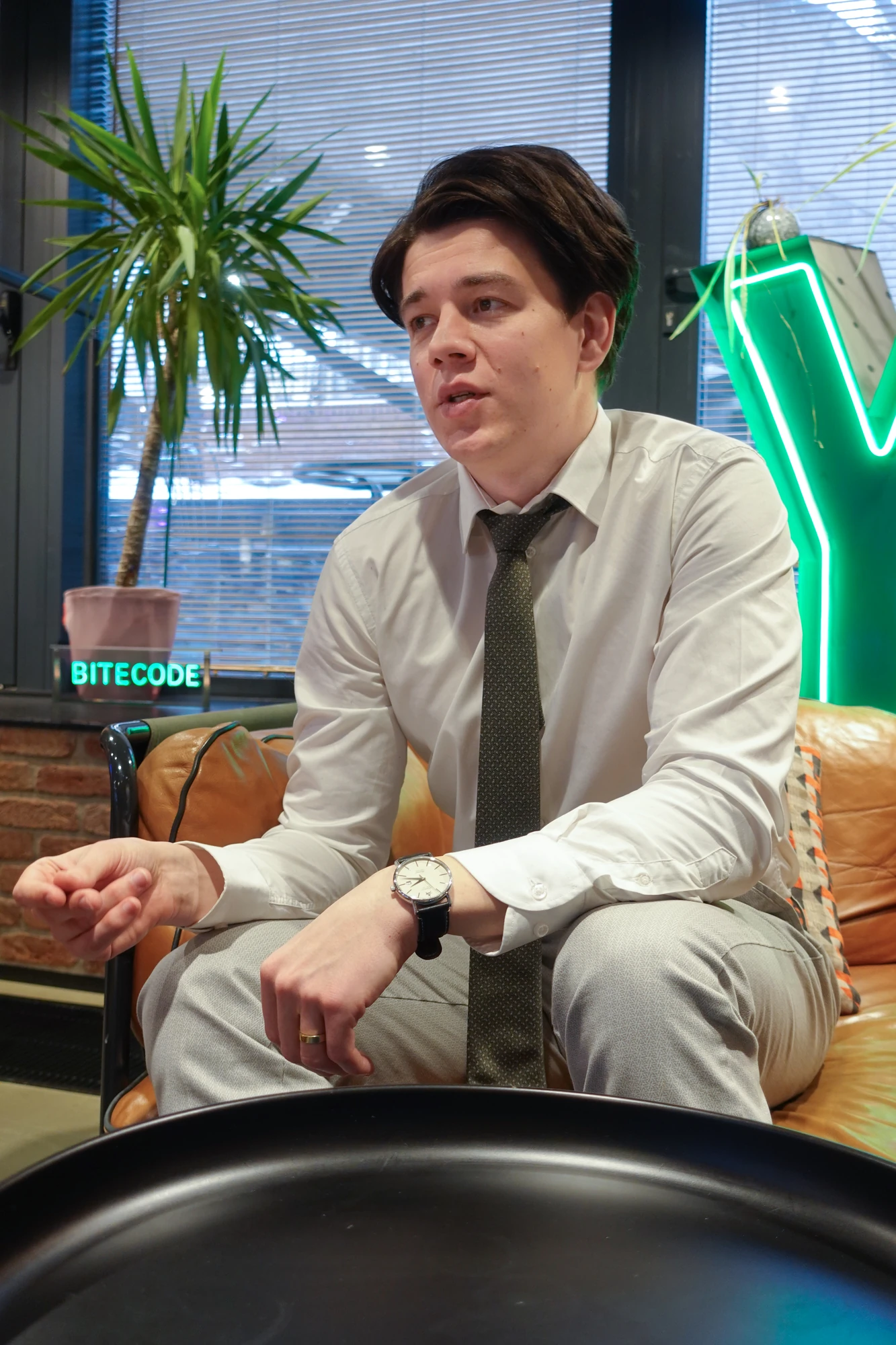 Bitecode team member sitting in the office