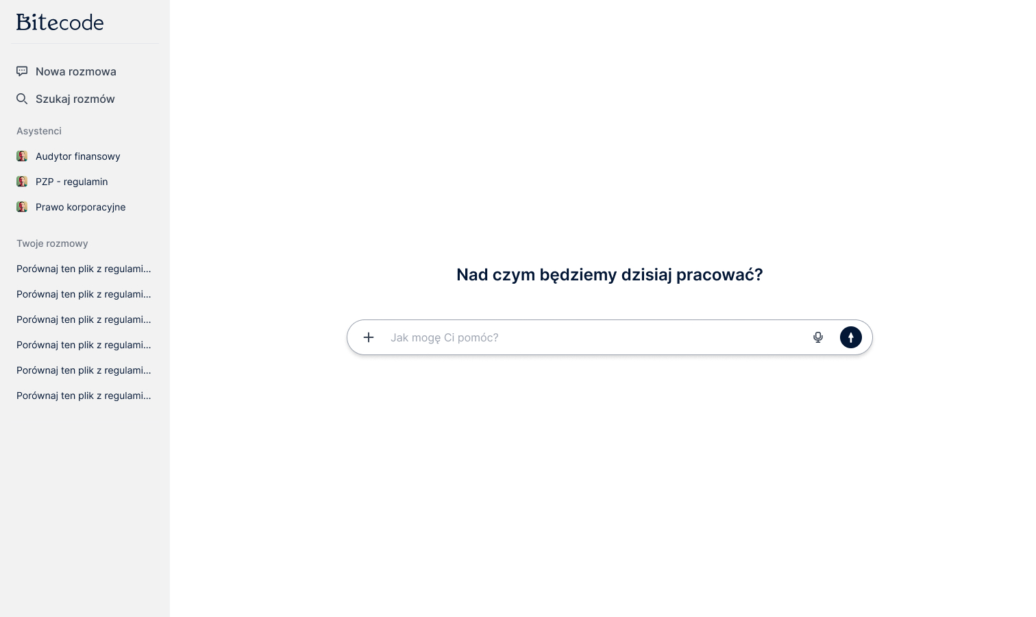 AI assistant interface